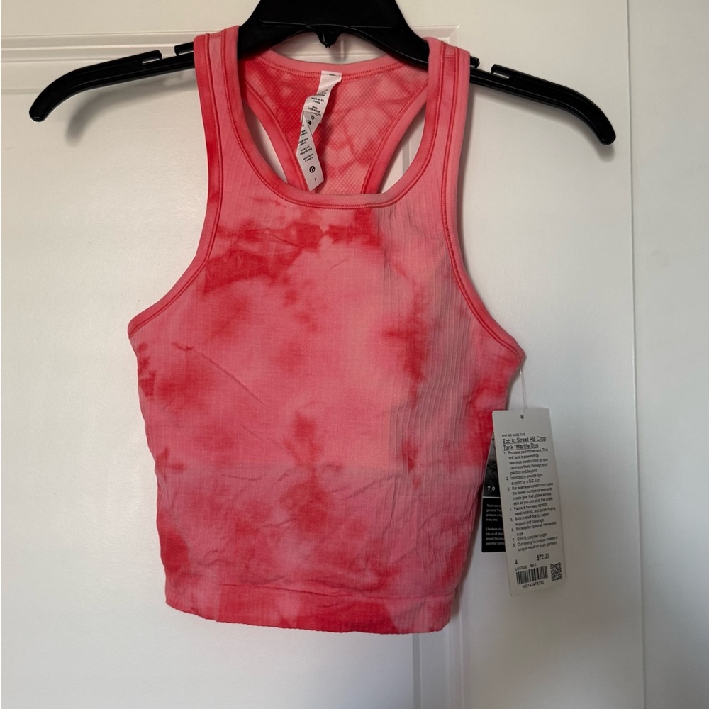 Lululemon (NWT) Tie-Dye Racerback Crop Tank - Pink